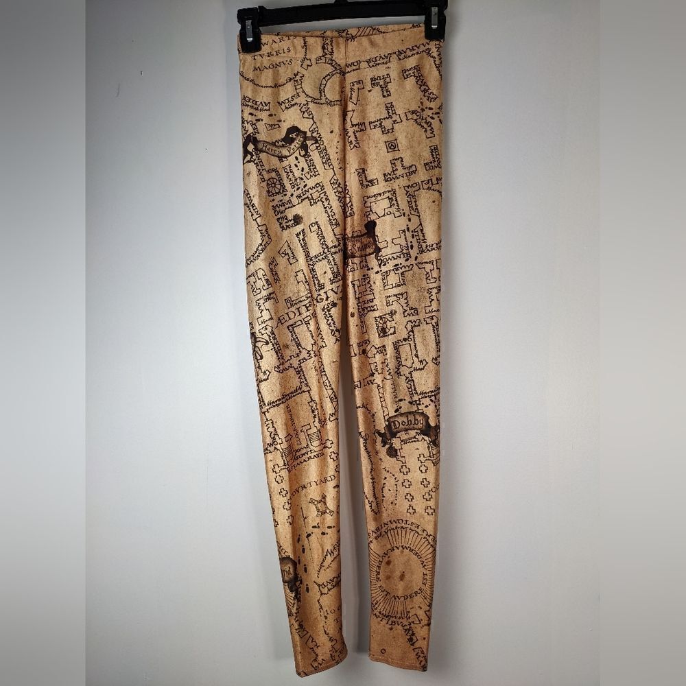Blackmilk Harry potter leggings shiny HP map size XS